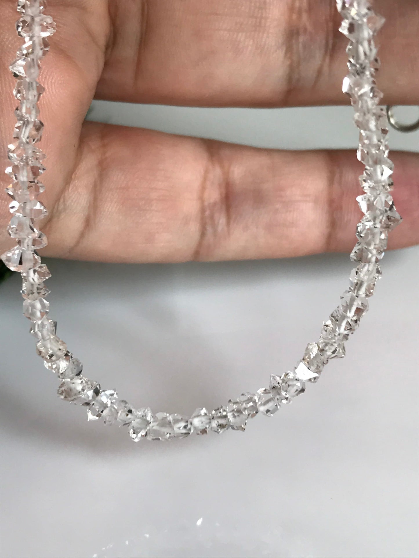 Herkimer diamond strand, High quality drilled herkimer diamond beads strand for jewelry making